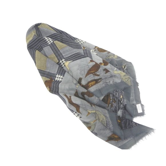 Duck Motif Silk Scarf or Shawl - Picture 2 of 7